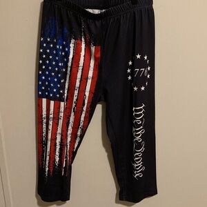 Women's American Flag Leggings 4 pairs